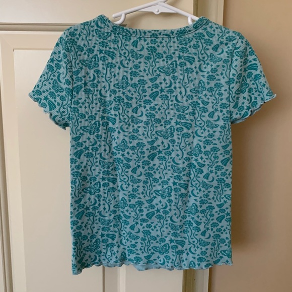 2 Wonder Nation Lettuce Edge 2 Button Tops Size Medium 7/8 - Picture 7 of 8